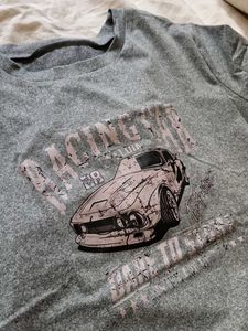 Grey "Racing Car" Graphic Crop Top