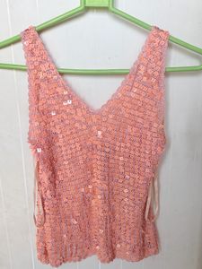 Sparkly Sequin V-Neck Tank Top