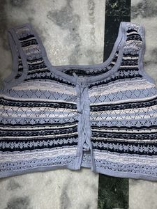 Striped Knit Crop Top