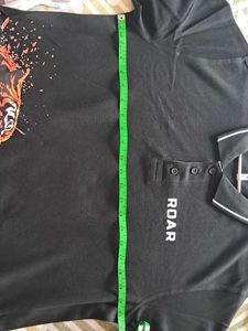 Men's Black ROAR Tiger Graphic Polo T-Shirt