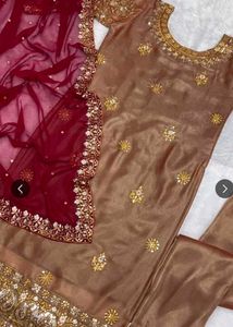 Embellished Kurta with Pants &amp; Dupatta