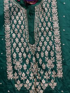 Emerald Green Embroidered gown