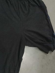 Black Shorts with Blue Stripe Accent