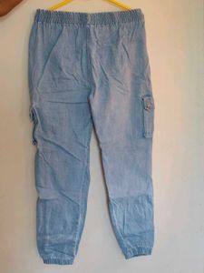 Two-Tone Color Block Button-Up Shirt&amp;Denim pants