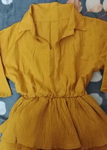 Mustard Yellow Tiered Dress