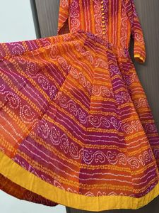 Panit Branded Full Flare Chunri Print Kurti For M