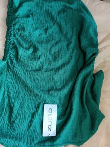 Emerald Green Casual Top Zudio XL size