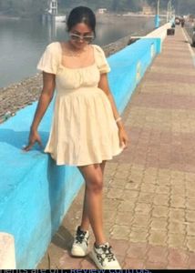 Cream Puff Sleeve Mini Dress