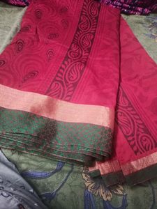 Cotton Saree Red