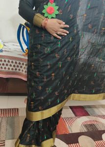Mandala Art Thread Embroidery Saree