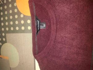 Burgundy Striped Sweater
