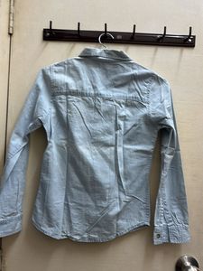 Light Blue Denim Long Sleeve Shirt