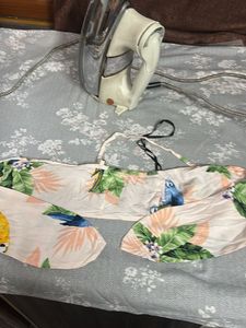 Tropical Parrot Print Crop Top beach
