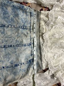 Lace Top Denim Mini Dress