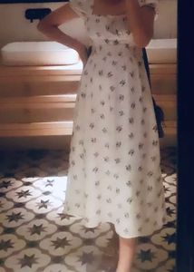 Floral Print Smocked Dress
