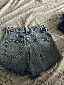 Distressed Denim Shorts