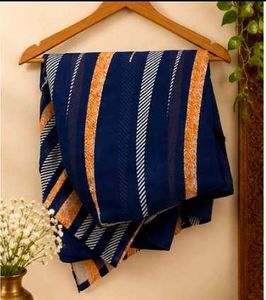 Stylish Striped Georgette saree