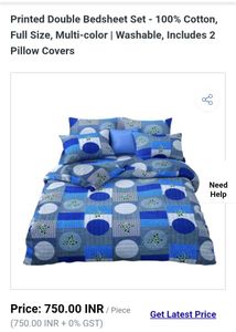 ✨ Geometric Printed Bedsheet Pure ✨ Cotton