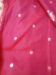 Elegant Pink Banarasi Silk Saree