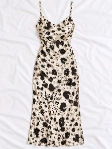 Leopard Print Slip Dress