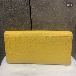 Authentic Burberry Yellow Leather Wallet