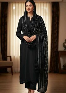 Designer Black Dupatta