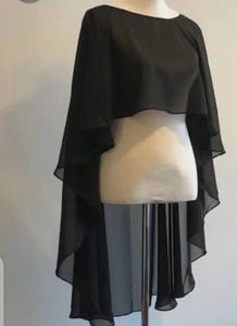 y2k sheer black cape top