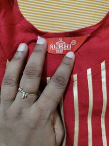 Red kurta and sharara set (without dupatta)