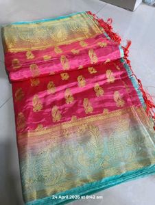 Beautiful Pink &amp; Gold Saree