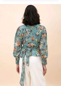Chic Floral Wrap Top