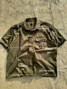 Men's Short Sleeve Olive Green Shirt