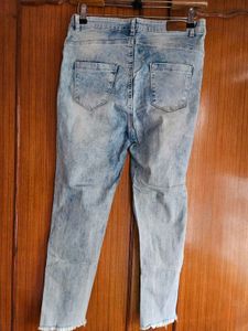 Washed Blue Denim Jeans