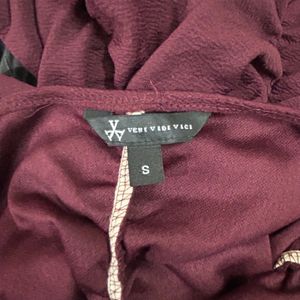 Maroon Halterneck Bodycon Dress