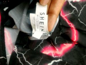 Lightning Print Mesh Top