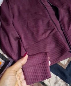 Zudio Ribbed Knit Zip-Up Sweater