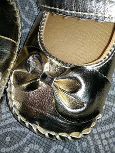 Shiny Gold Baby Shoes