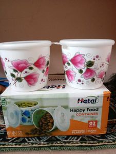 Hetal Plastic Happy Food Container Set