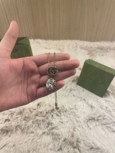 NEWGucci GG Crystal Drop Earrings &amp; Necklace Set