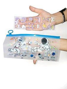 12 Pcs Kids Pencil Cases with Stickers