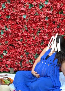 Vibrant Blue Maternity Gown (just wore 1time)