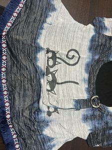 Cute Cat Print Top