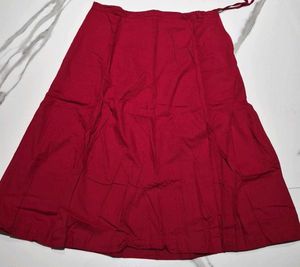 Classic Red Cotton Petticoat Skirt