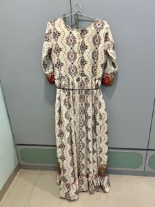 Elegant Cream Ethnic Gown