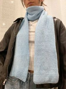 Baby Blue Knit Scarf