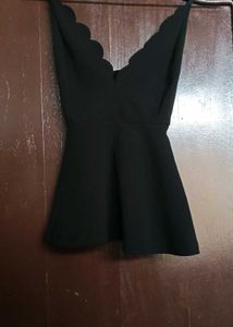 Chic Black Peplum Top