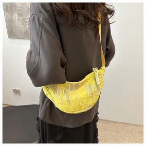 Stylish Black Crescent Hobo Bag