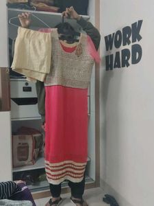 Elegant Pink & Gold Salwar Suit