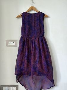 Stylish Purple &amp; Pink Print Dress