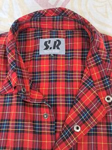 Vintage Red Plaid Flannel Shirt