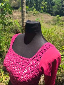 Crochet Crop Top Blouse